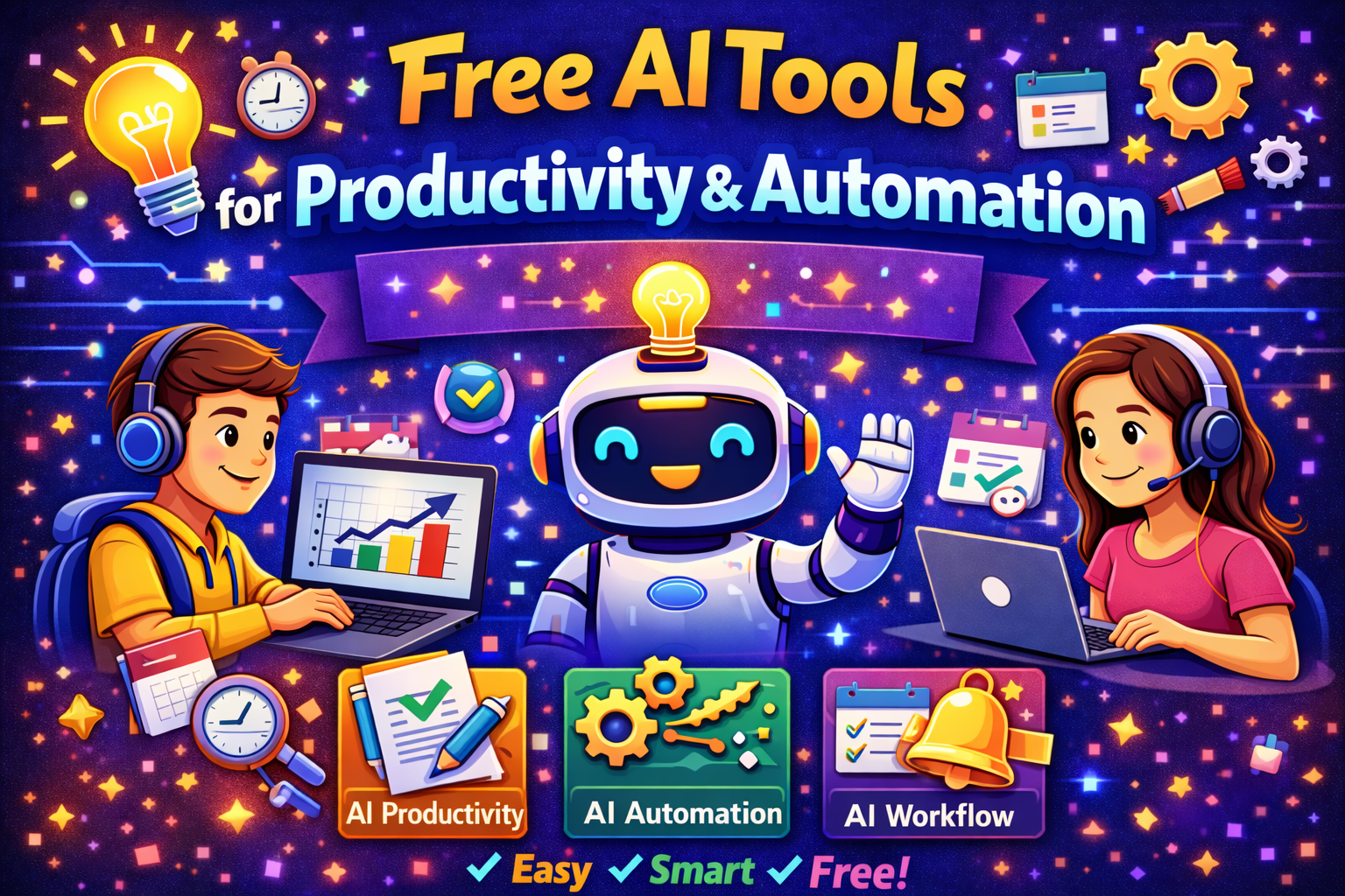 Free AI tools for productivity and automation