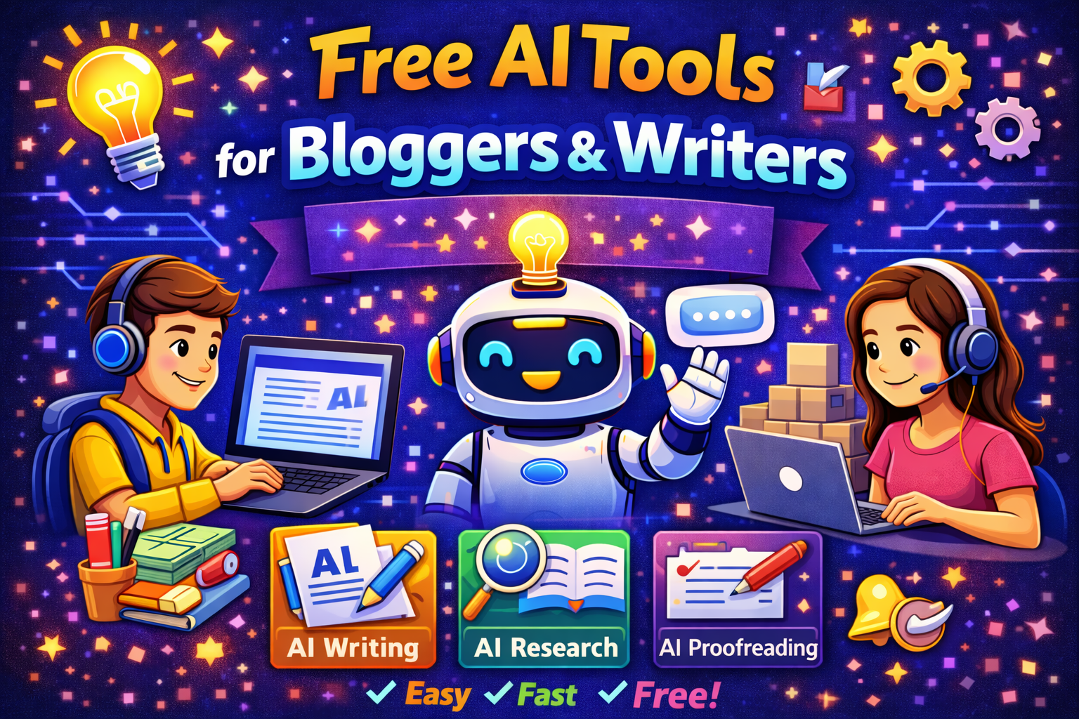 free AI tools for bloggers and writers