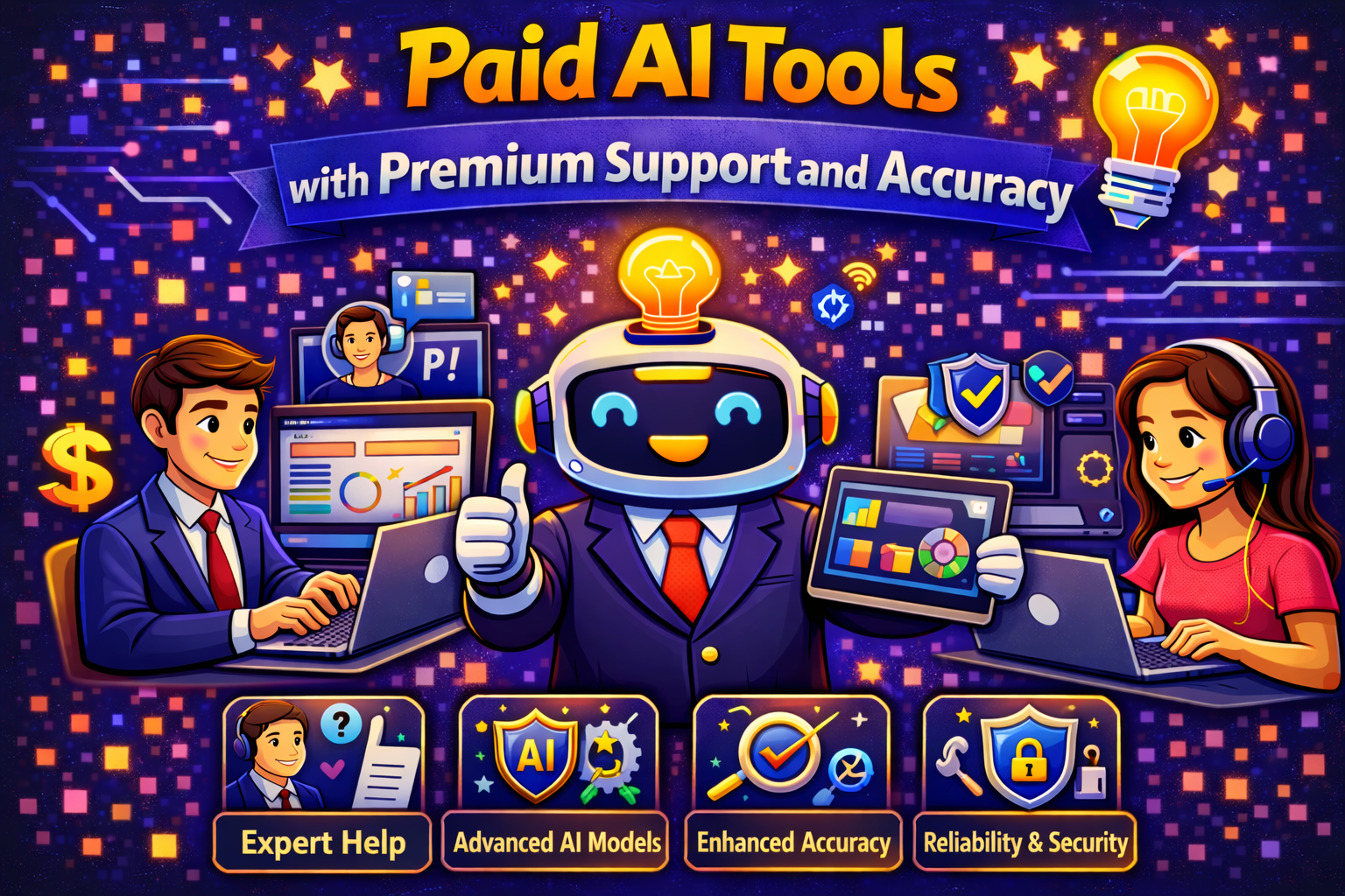 Paid AI Tools with Premium Support and Accuracy